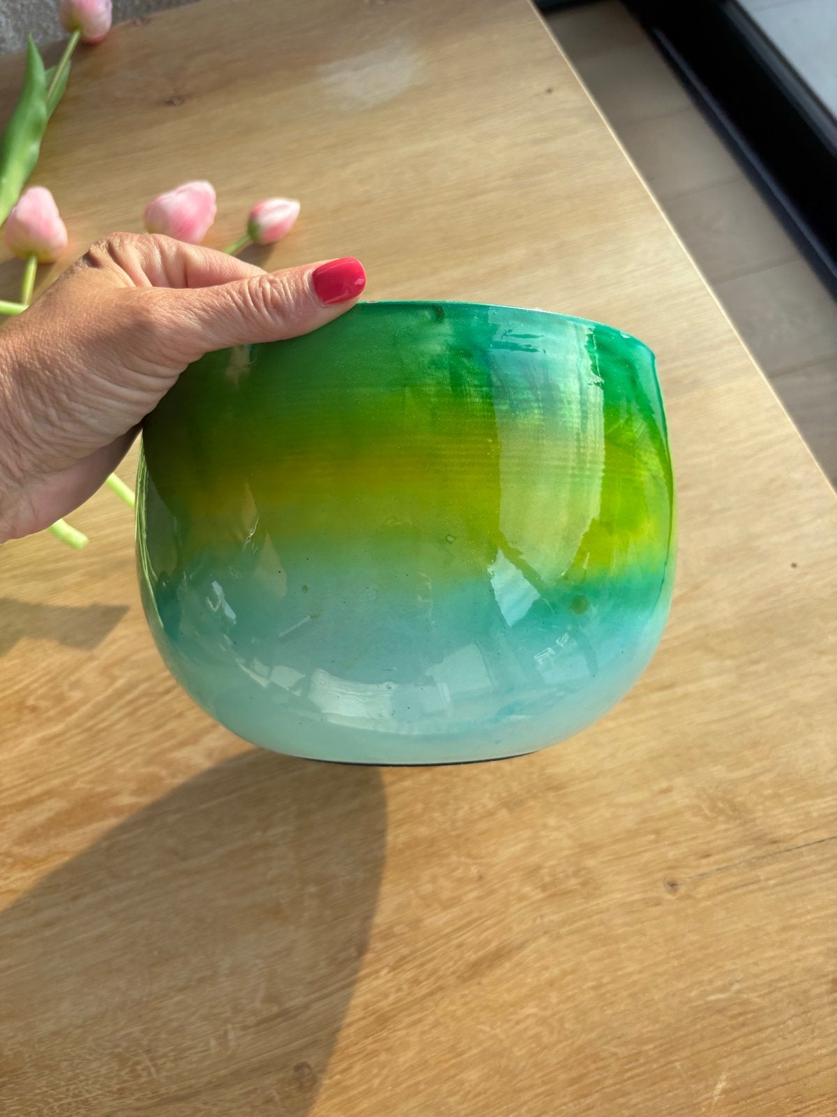 Colmore Votive Groen/Blauw/Geel - IJzer/Emaille, Nieuw, Metaal, Meerkleurig, Verzenden