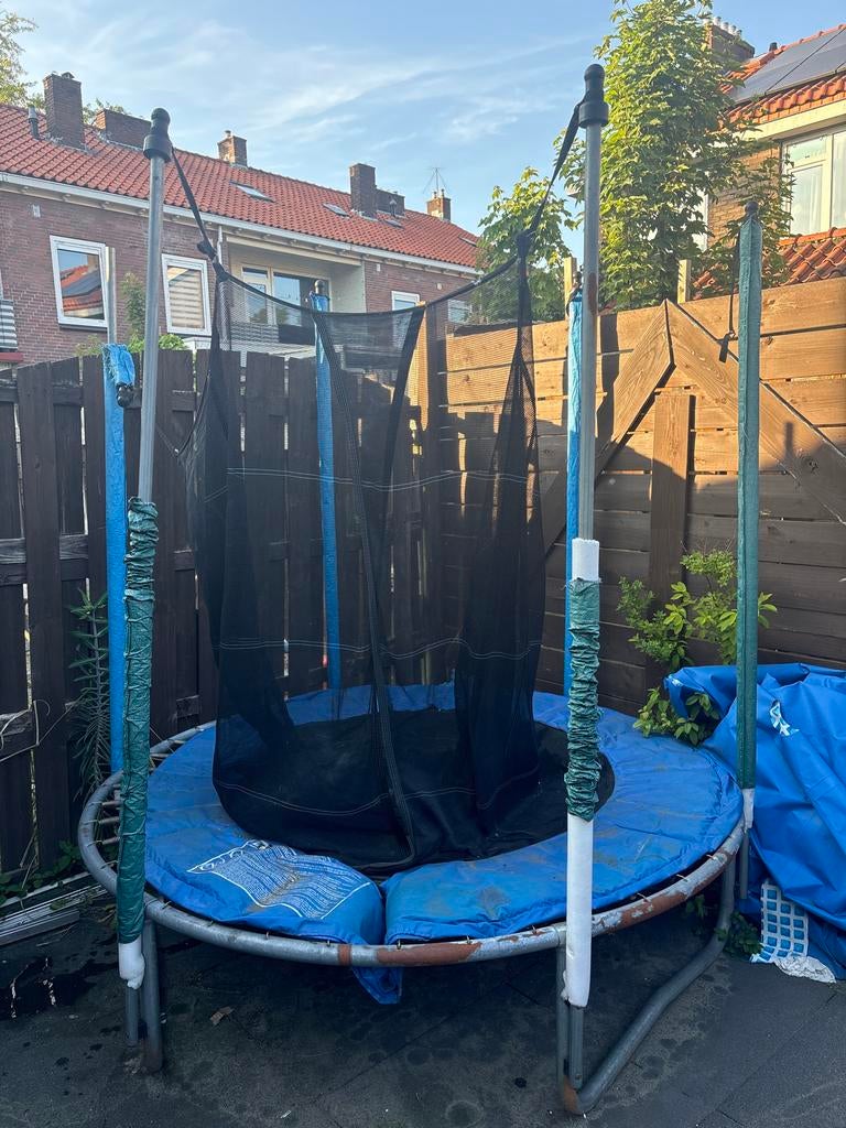 Trampoline met veiligheidsnet - Gebruikt, Ophalen, Gebruikt