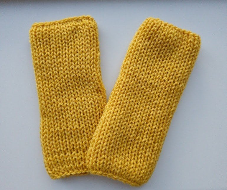 Vingerloze handschoenen (gebreid en handgemaakt), Maat 38/40 (M), Ophalen of Verzenden, Zo goed als nieuw, Handgemaakt
