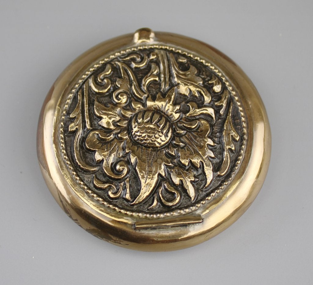 Antiek verguld zilver doosje 7 cm, Ophalen, Zilver