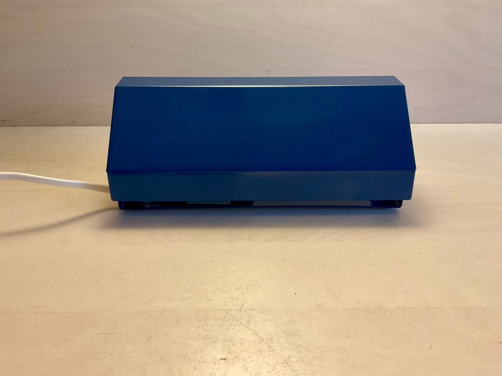 Vintage bedlampje blauw van Massive in perfecte staat, Blauw, Bedlamp, Met schakelaar, E14 (klein)