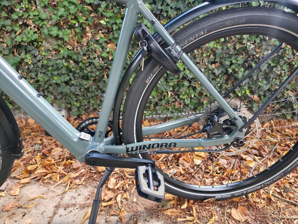 Winora E flitzer mtb elektrische fiets, Versnellingen, 49 tot 53 cm, Zo goed als nieuw, Schijfrem