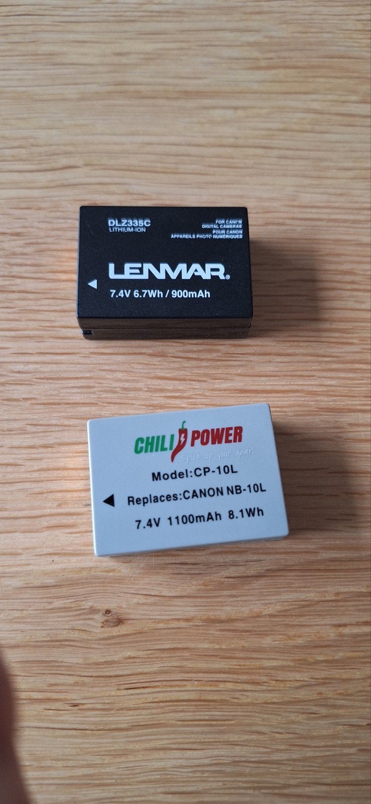 2 oplaadbare accu's voor Canon  Powershot SX60HS, Canon, Canon, Opladen via netstroom, Zo goed als nieuw