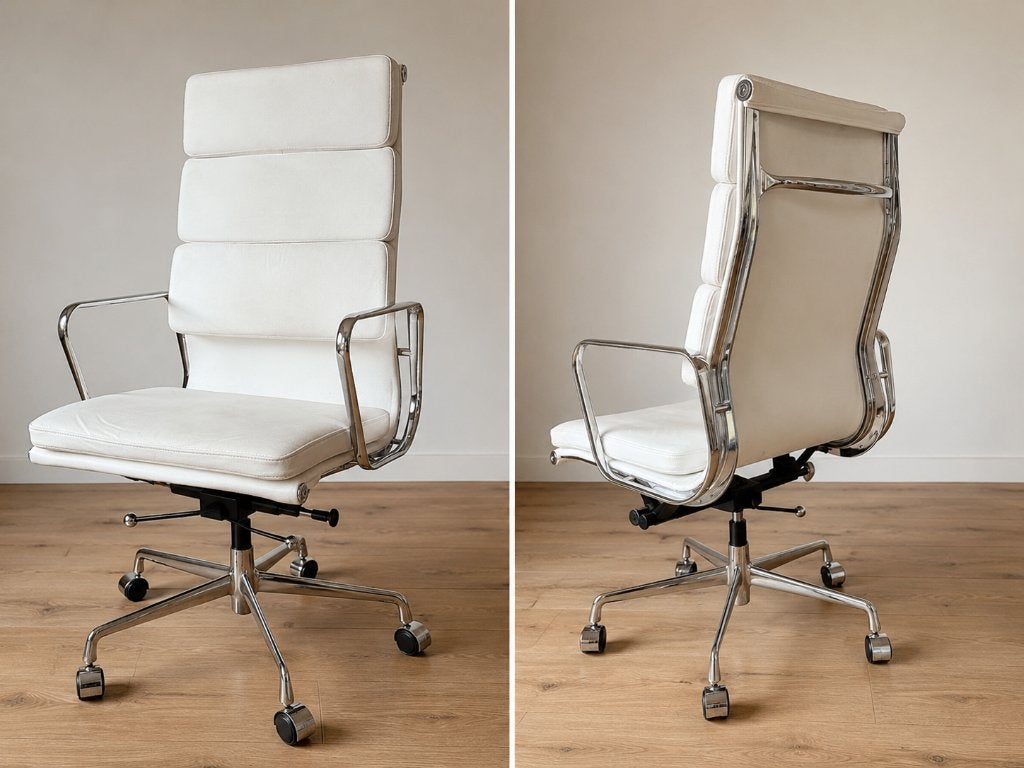 Luxe design bureaustoel – EA219 / Eames Soft Pad, Ophalen, Wit, Zo goed als nieuw, Bureaustoel