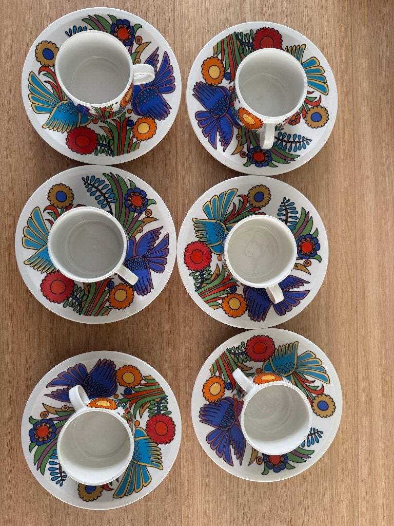 Koffiekopjes & schotels - Villeroy & Boch - Acapulco vintage, Huis en Inrichting, Keuken | Servies, Gebruikt, Villeroy & Boch