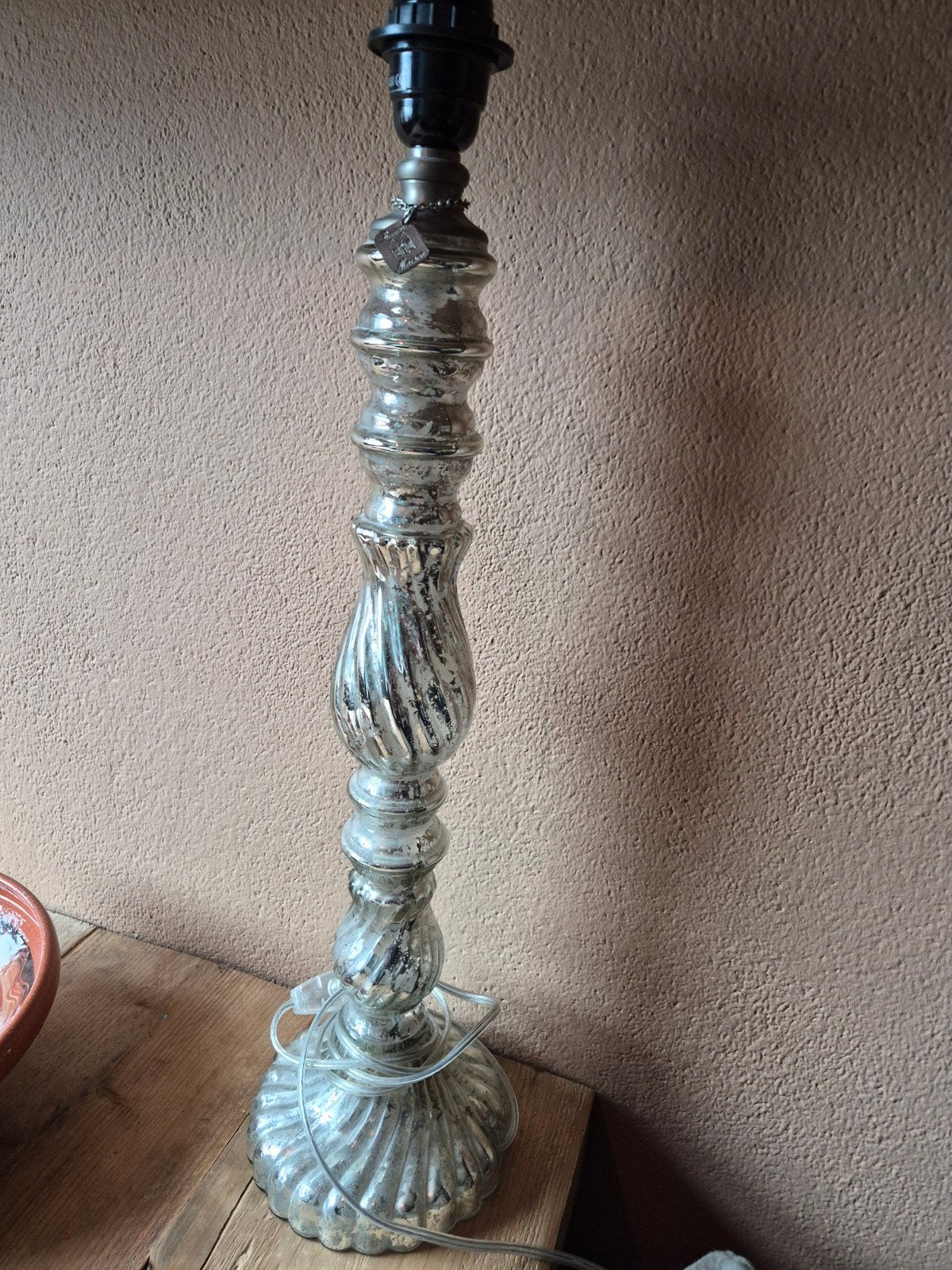 Riviera Maison Tafellamp - Zilverkleurig - 55cm hoog, Riviera Maison, Ophalen of Verzenden, Zilver, Glas
