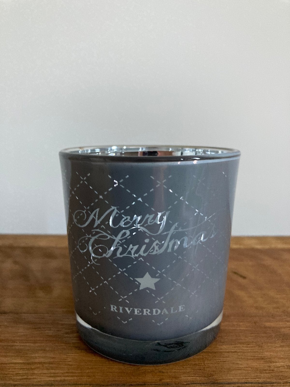 Kerst Theelichtje Riverdale., Ophalen, Riverdale, 8 cm, Waxinelichthouder