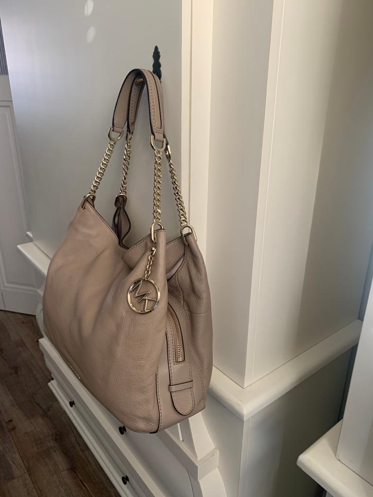 Michael Kors leren tas L’illie LG chain *Nieuw!, Ophalen of Verzenden, Zo goed als nieuw, Bruin, Leer