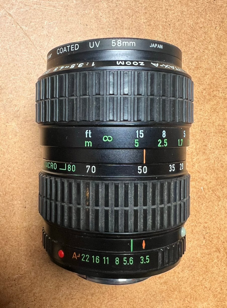Telelens merk Pentax-A,  28–80 mm,  f/3.5–4.5, K-mount 35mm, Gebruikt, Handmatige focus, Pentax K-mount, Telelens