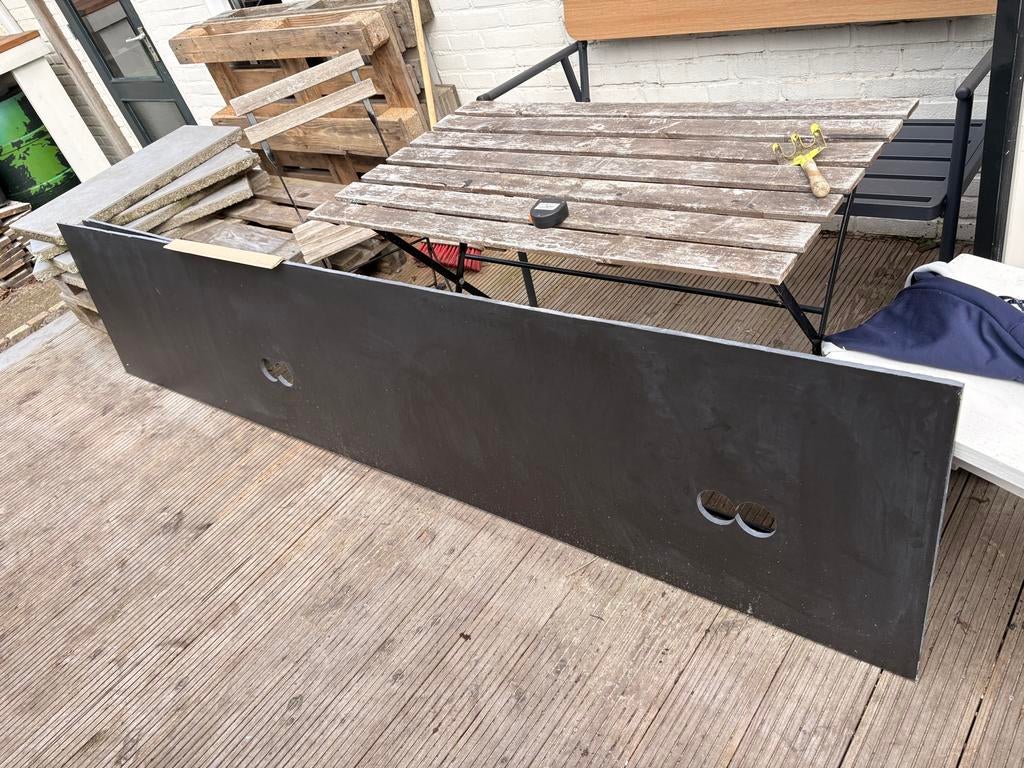 IKEA MÖCKLARP aanrechtblad zwart - werkblad - natuursteen, Ophalen, Gebruikt, Zwart, 200 cm of meer