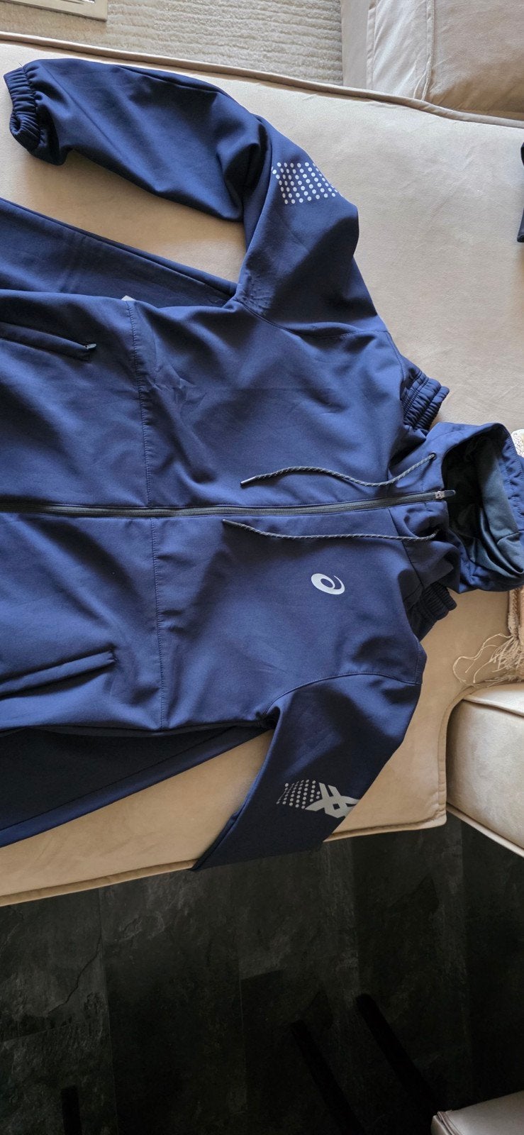 Asics trainingspak maat XL - Zo goed als nieuw, Kleding | Heren, Blauw, Maat 56/58 (XL), Ophalen of Verzenden, Zo goed als nieuw
