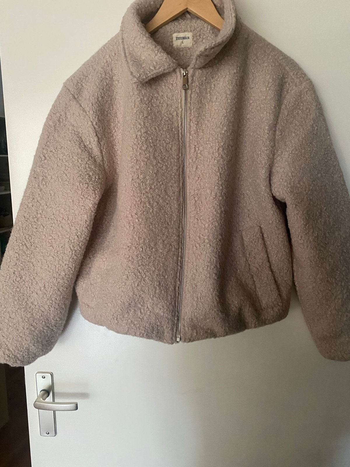 Zeeman teddy jas beige maat L, Ophalen of Verzenden, Zo goed als nieuw, Maat 42/44 (L), Beige