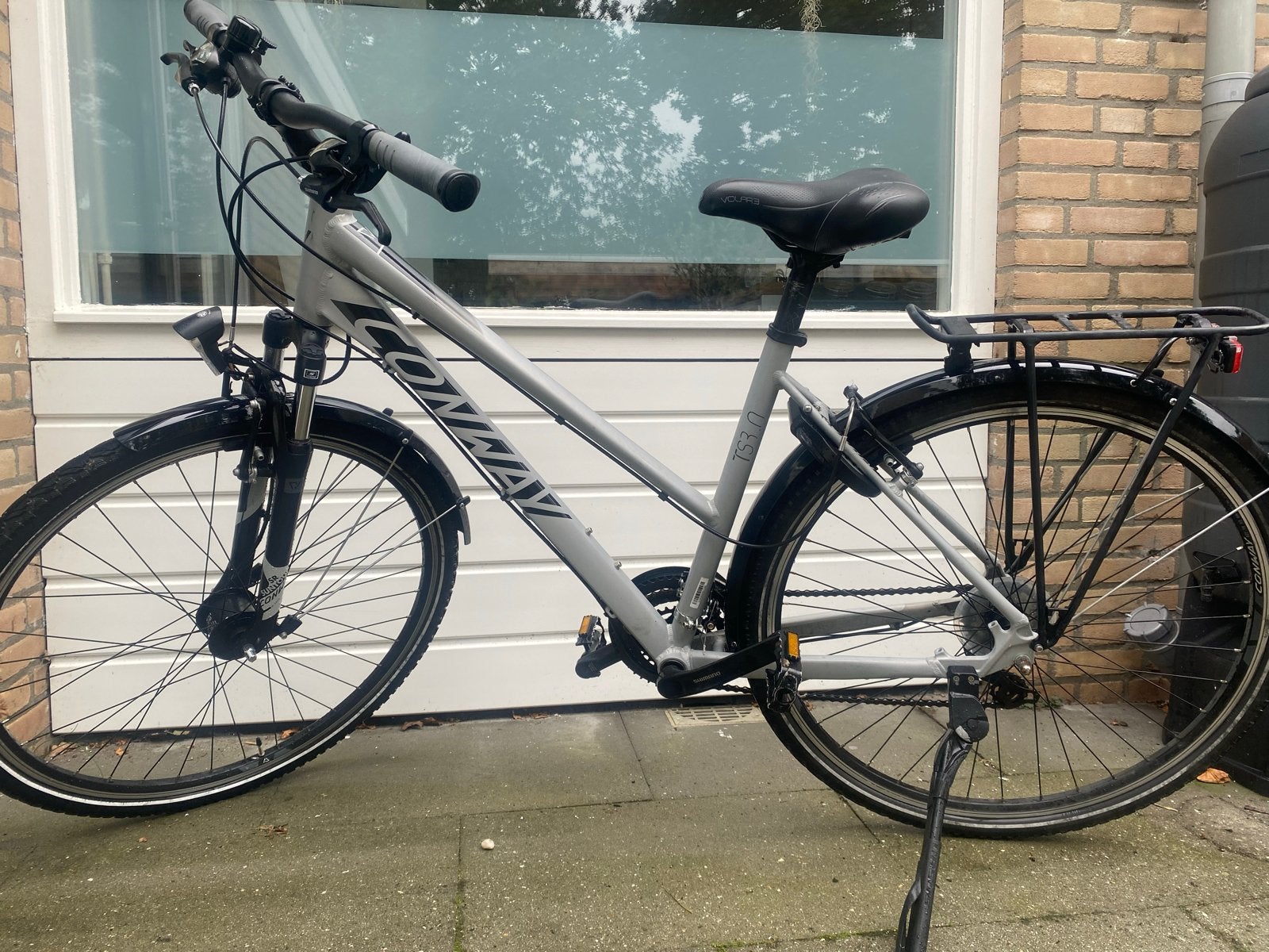 Conway fiets met 3x7 versnellingen en verende voorvork, Gebruikt, Velgrem, Versnellingen, 50 tot 53 cm