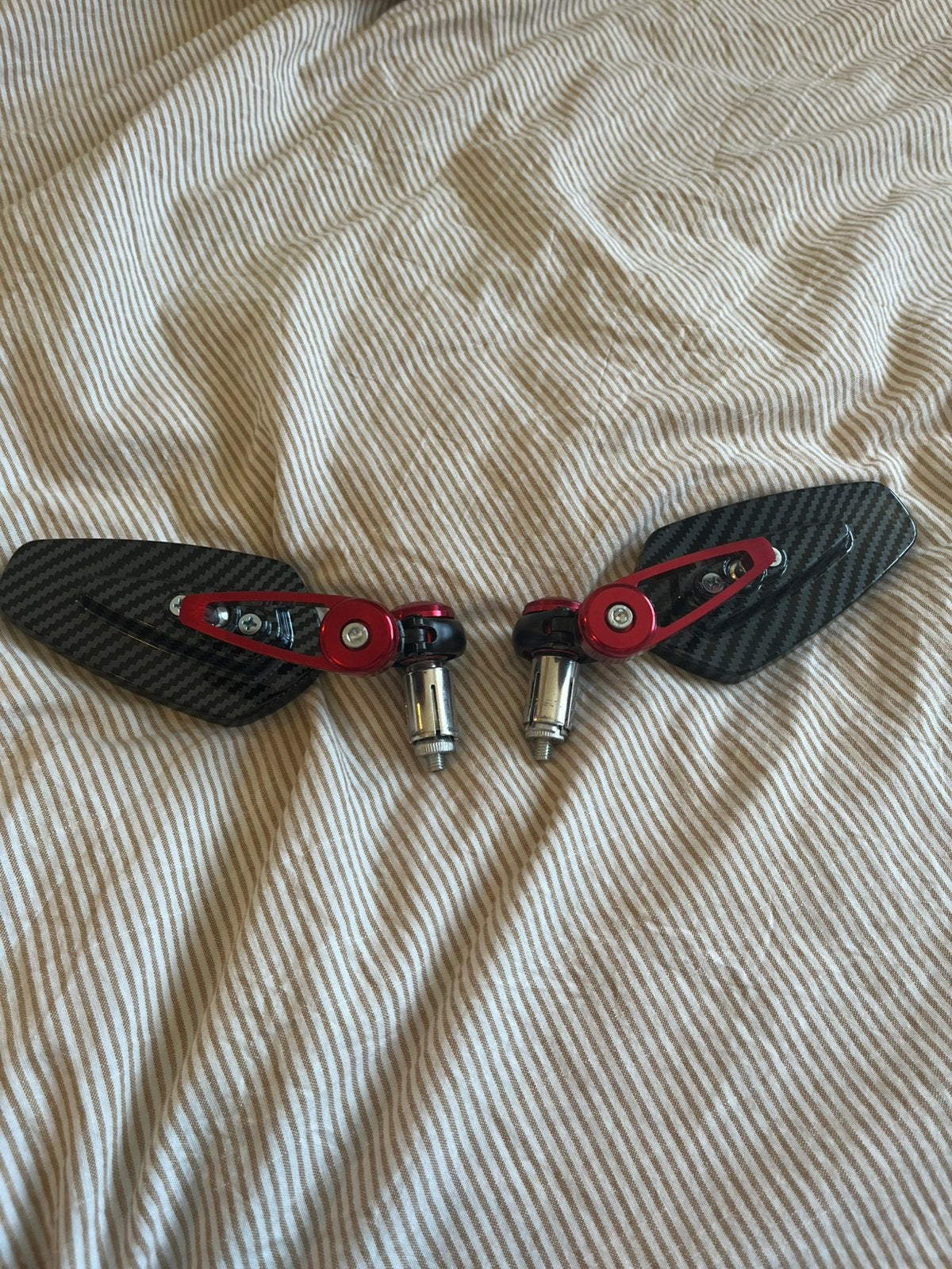 Bar end spiegels carbon, Motoren, Ophalen of Verzenden