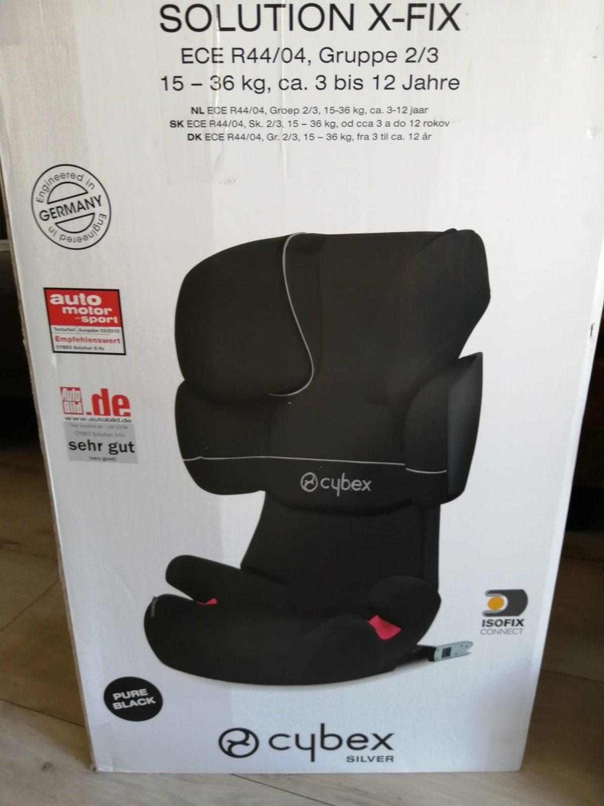 Kinderverhoger en autostoel Cybex Solution X-Fix met isofix, Overige merken, 15 t/m 36 kg, Verstelbare rugleuning, Ophalen of Verzenden