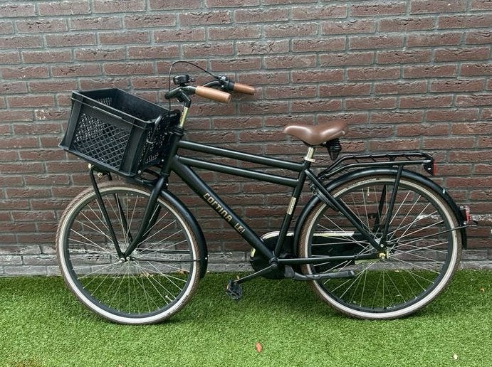 Cortina U4 Transportfiets 26 Inch | Inclusief Krat, Terugtraprem, Gebruikt, Versnellingen, Ophalen