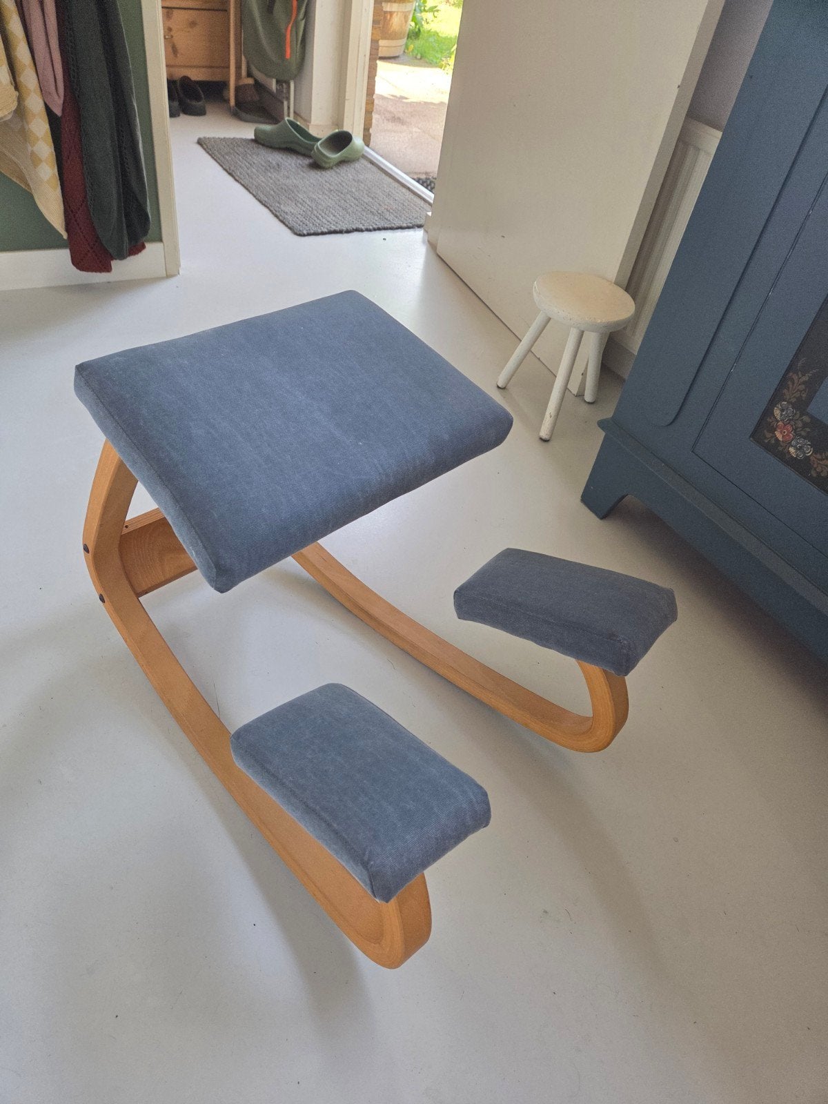 Stokke stoel - jeans-kleurig, Ophalen, Gebruikt