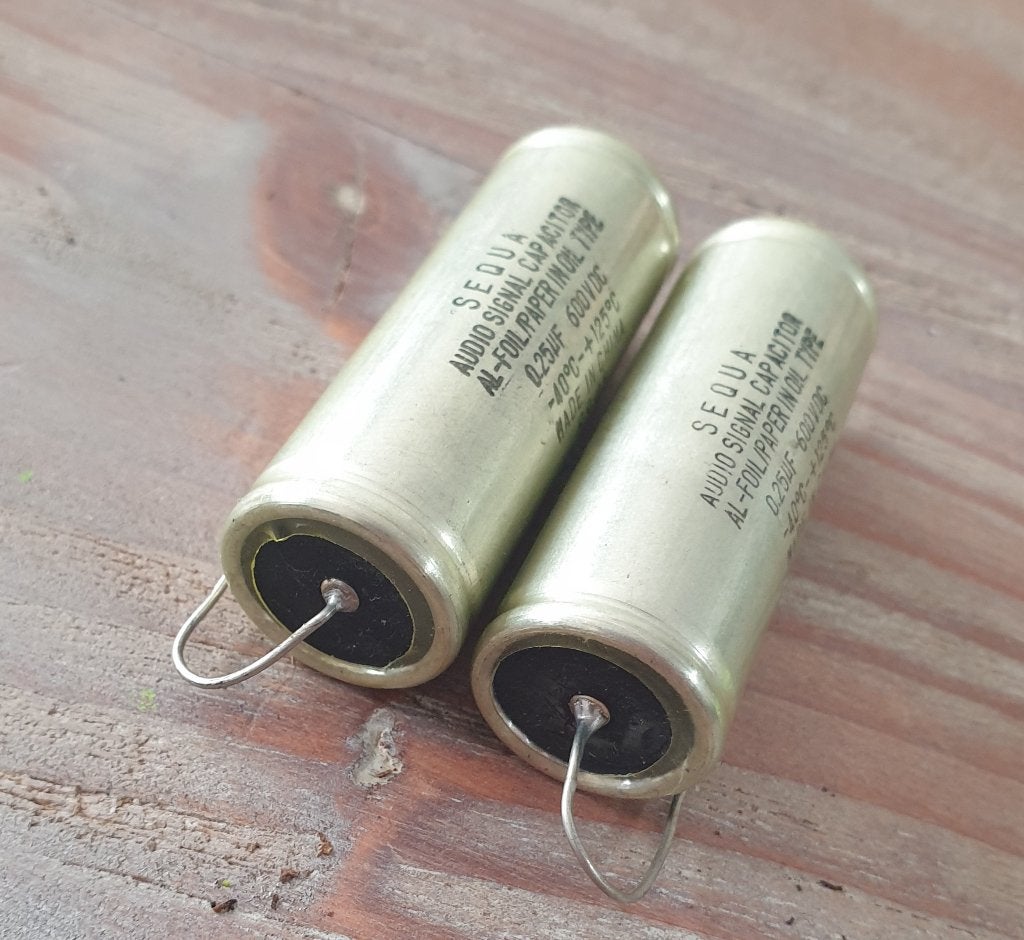 NOS pair papier in olie condensatoren 0,25uf , 600 vdc, Audio, Tv en Foto, Buizenversterkers, Ophalen of Verzenden, Overige onderdelen