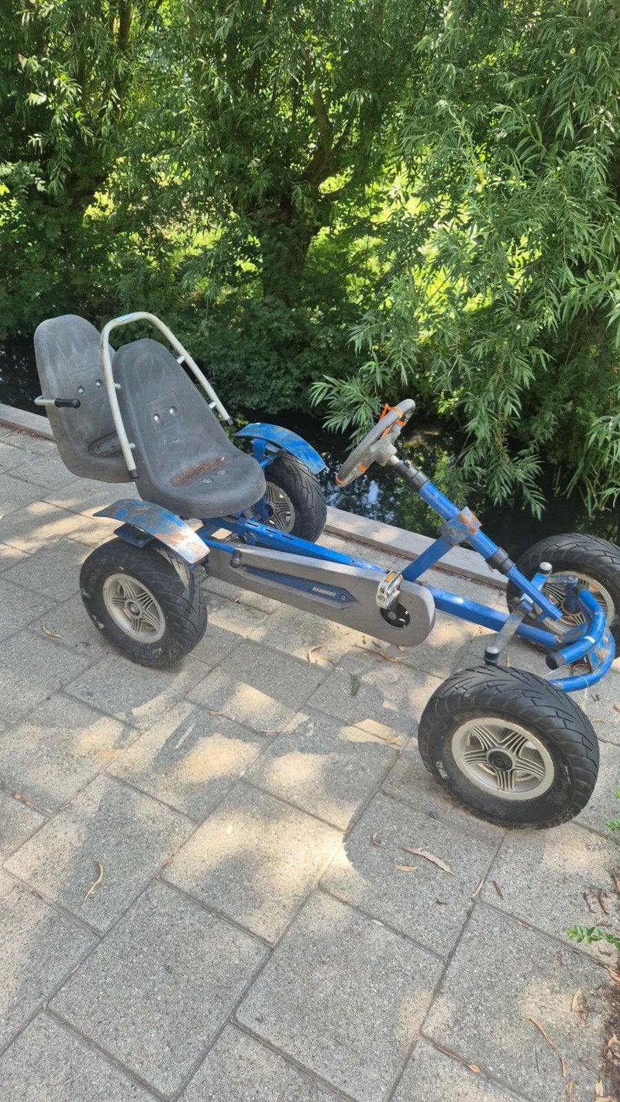 Mammoet skelter met duozit - blauw, Kinderen en Baby's, Speelgoed | Buiten | Skelters, Ophalen of Verzenden, Gebruikt, Mammoet