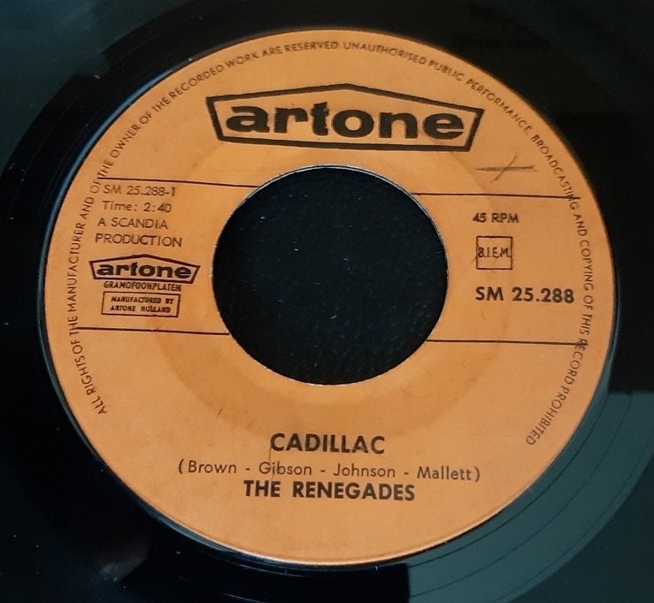 The Renegades – Cadillac, Gebruikt, Verzenden, 7 inch, Beschermende buitenhoes