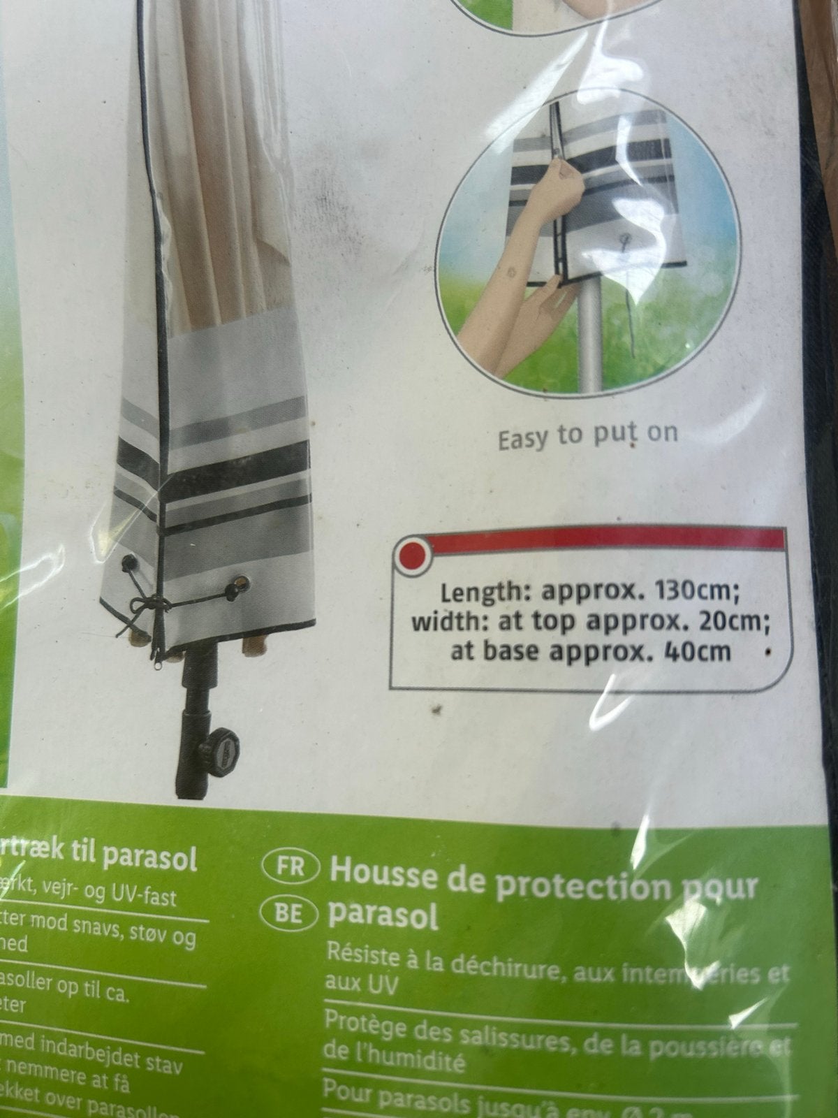 Nieuwe Florabest parasolhoes - UV- en weerbestendig, Ophalen, Nieuw, Parasolhoes, 1 tot 2 meter