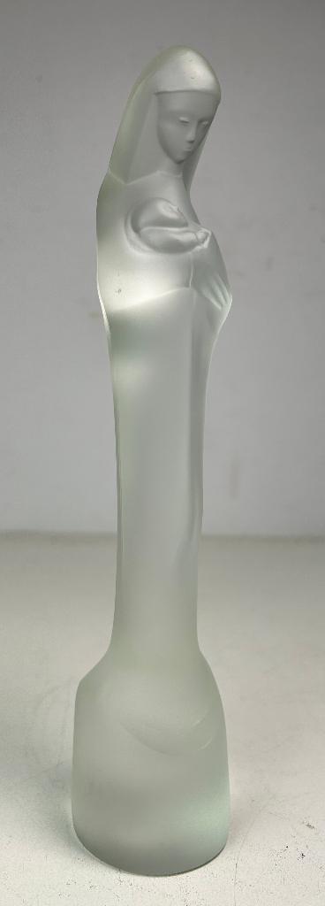 Stef Uiterwaal – Leerdam persglazen Madonna met Kind (24 cm), Ophalen of Verzenden