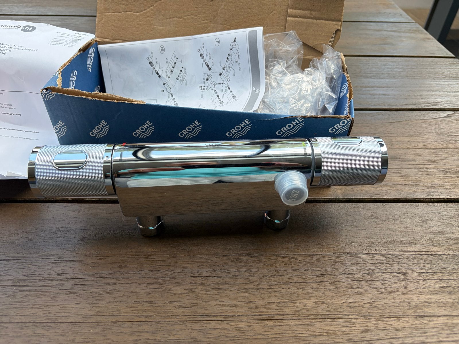 Grohe Grohtherm 1000 Performance Douchekraan, Ophalen, Nieuw, Chroom, Kraan