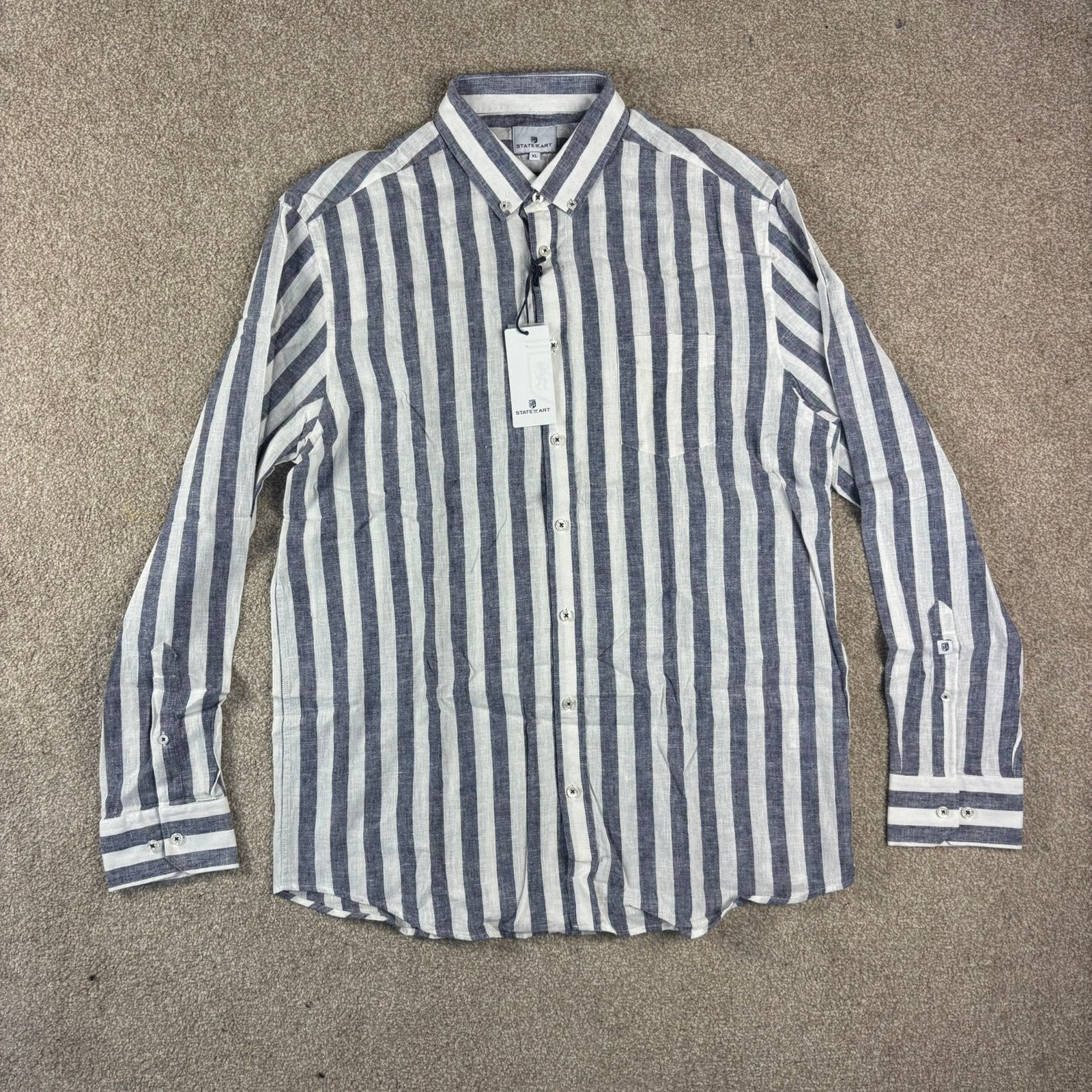 State Of Art overhemd shirt NIEUW maat XL gestreept, Kleding | Heren, Overhemden, Verzenden, ., Nieuw, .