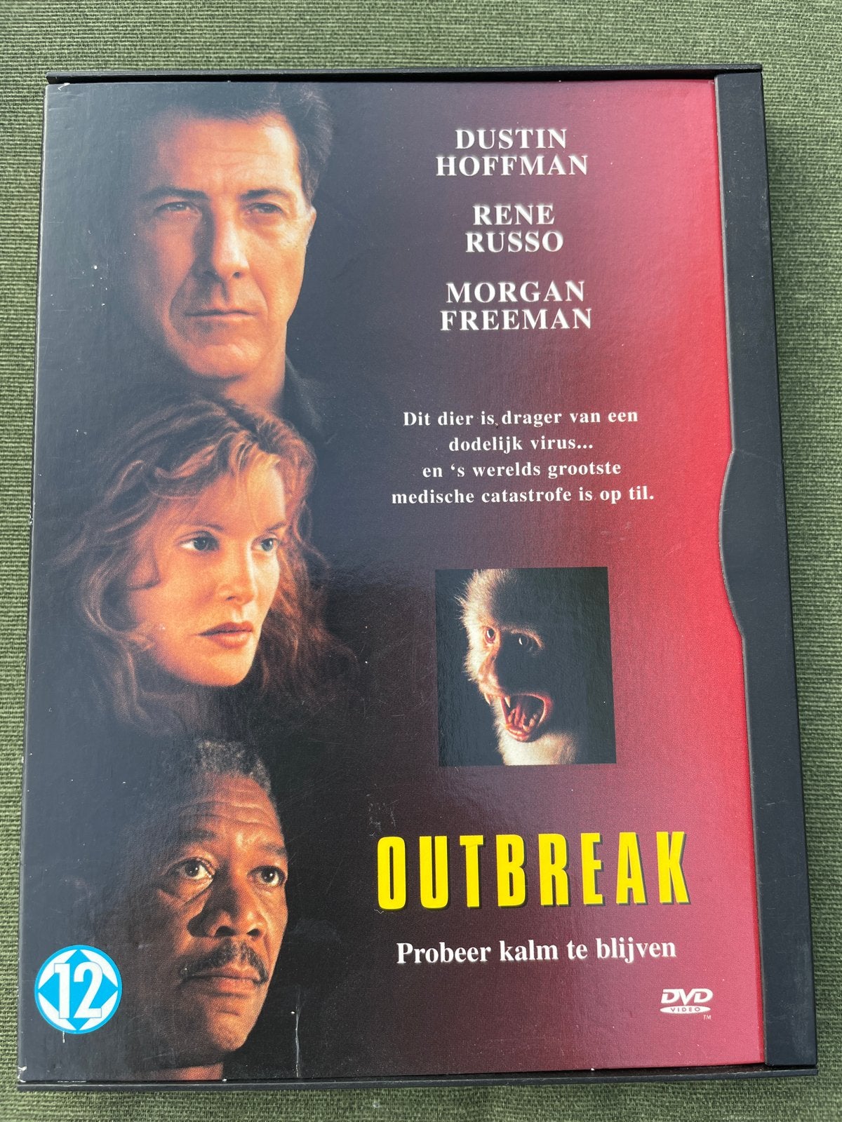 Outbreak DVD - Dustin Hoffman, Rene Russo, Morgan Freeman, Nederlands, Actiethriller, Ophalen of Verzenden, Vanaf 12 jaar