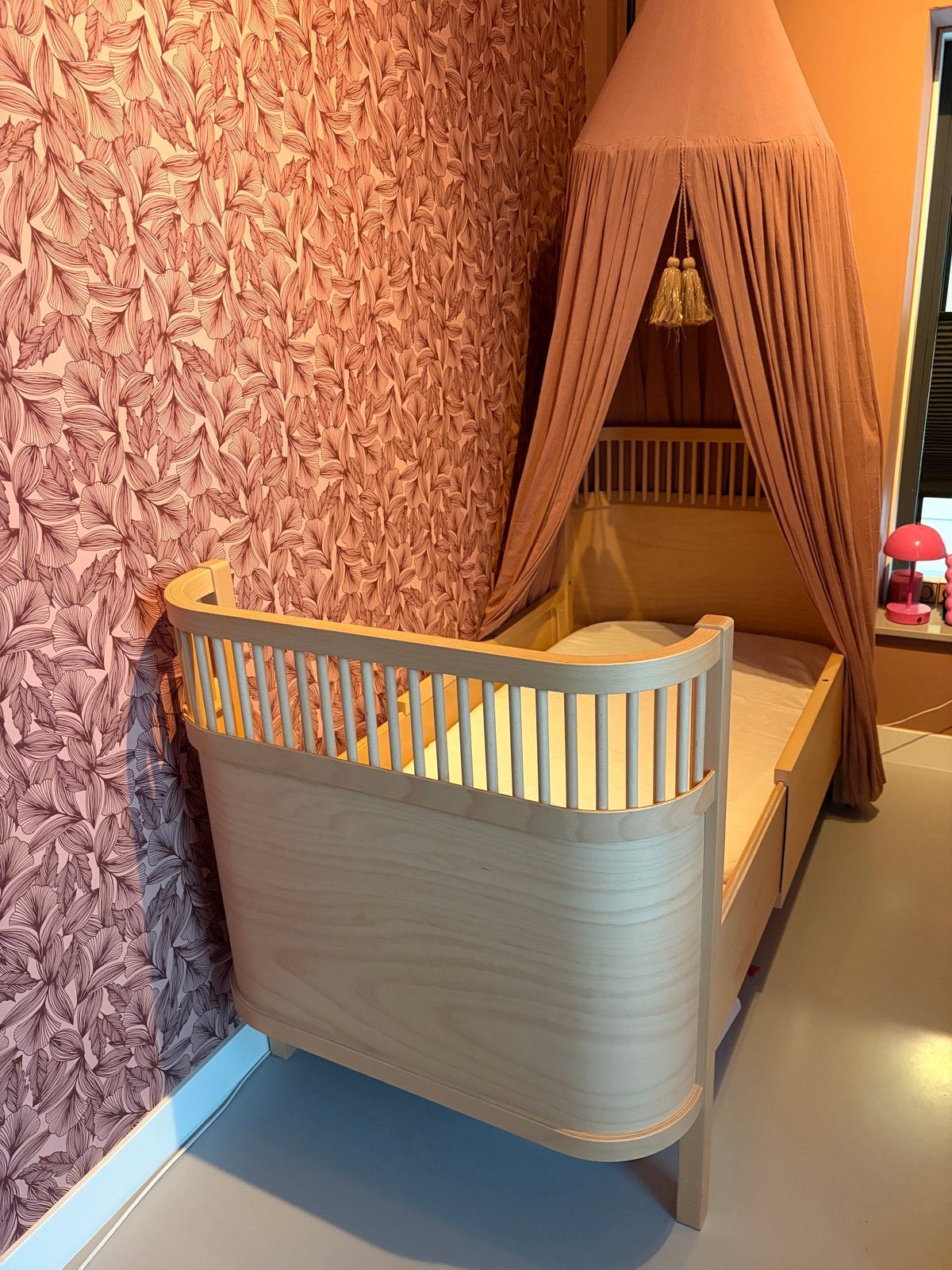 Sebra Baby & Junior meegroeibed - Wooden edition + matras, Ophalen, 70 tot 85 cm, 140 tot 160 cm, Zo goed als nieuw