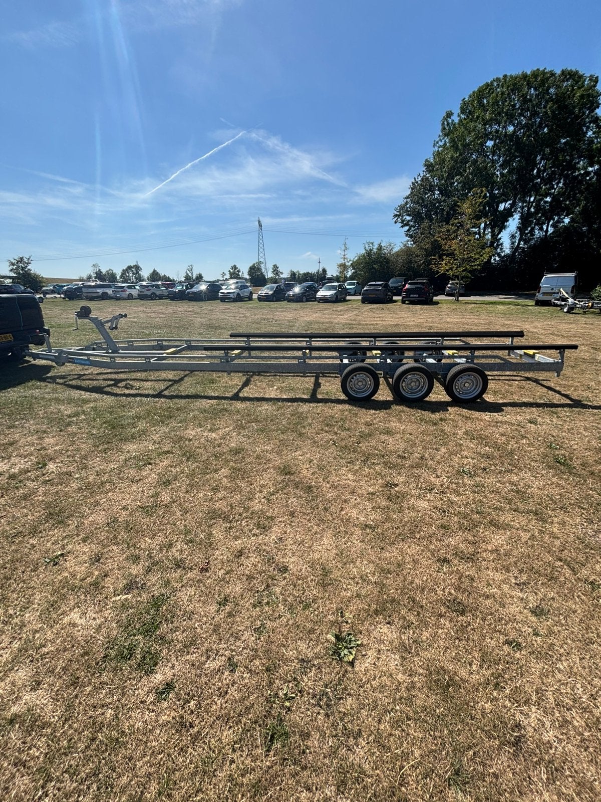 Zeer nette pega trailer, Ophalen, Zo goed als nieuw, 6 tot 9 meter, Stallingstrailer