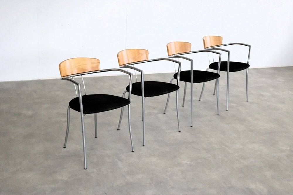 Vintage stoelen | eetkamerstoelen | effezeta | jaren 80, Gebruikt, Bruin, ., Ophalen of Verzenden