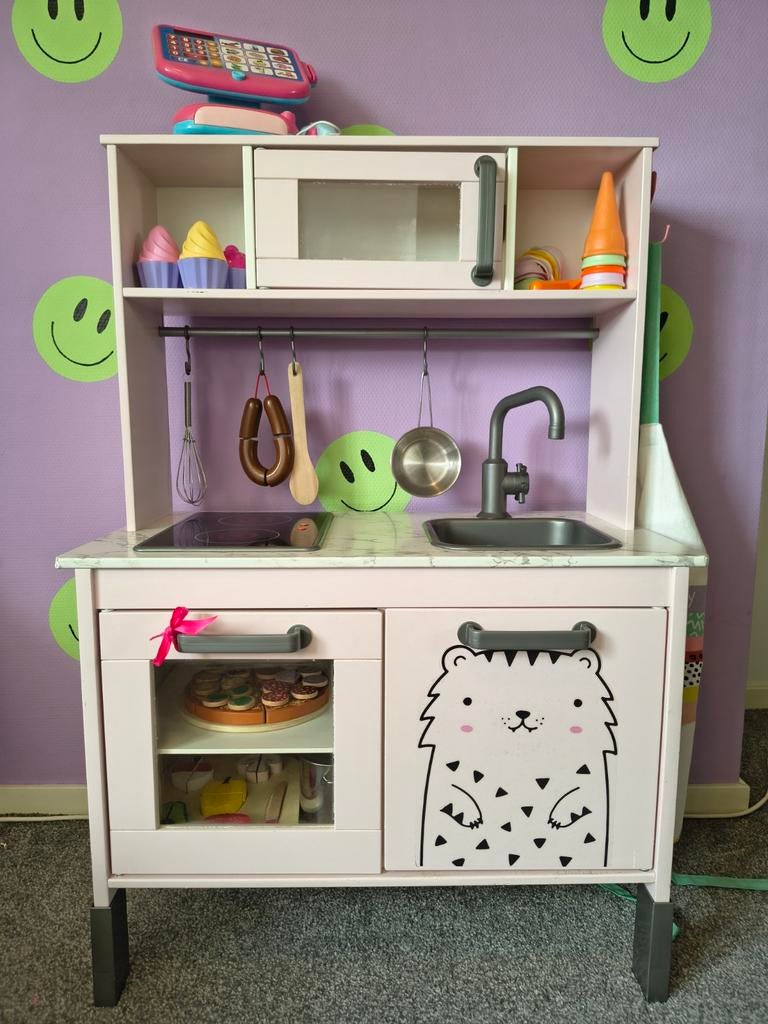 Ikea speelkeuken gepimpt met accessoires, Ophalen, Gebruikt, Jongen of Meisje