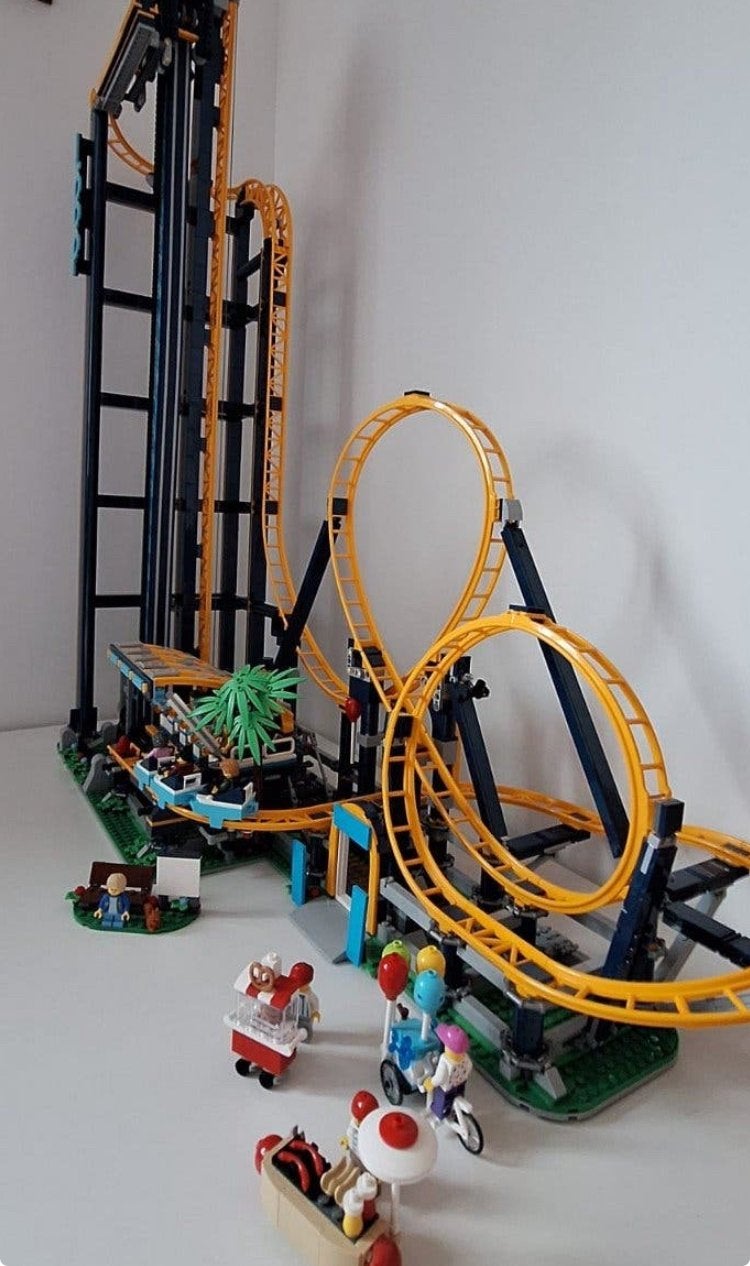 LEGO Loop Coaster met motortje 10303 - Zo goed als nieuw, Ophalen of Verzenden, Zo goed als nieuw, Overige merken