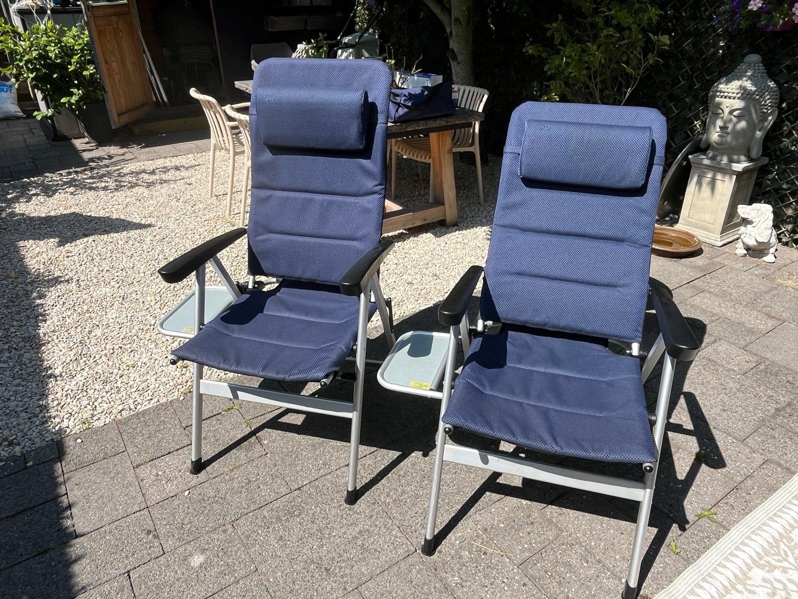 2x Luxe verstelbare campingstoelen van de ANWB, Ophalen, Zo goed als nieuw, Campingstoel
