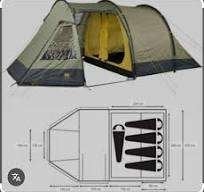 tent, 4 personen, Outdoor Basics Mt. Brazeau, Caravans en Kamperen, Ophalen of Verzenden, Nieuw, Tot en met 4