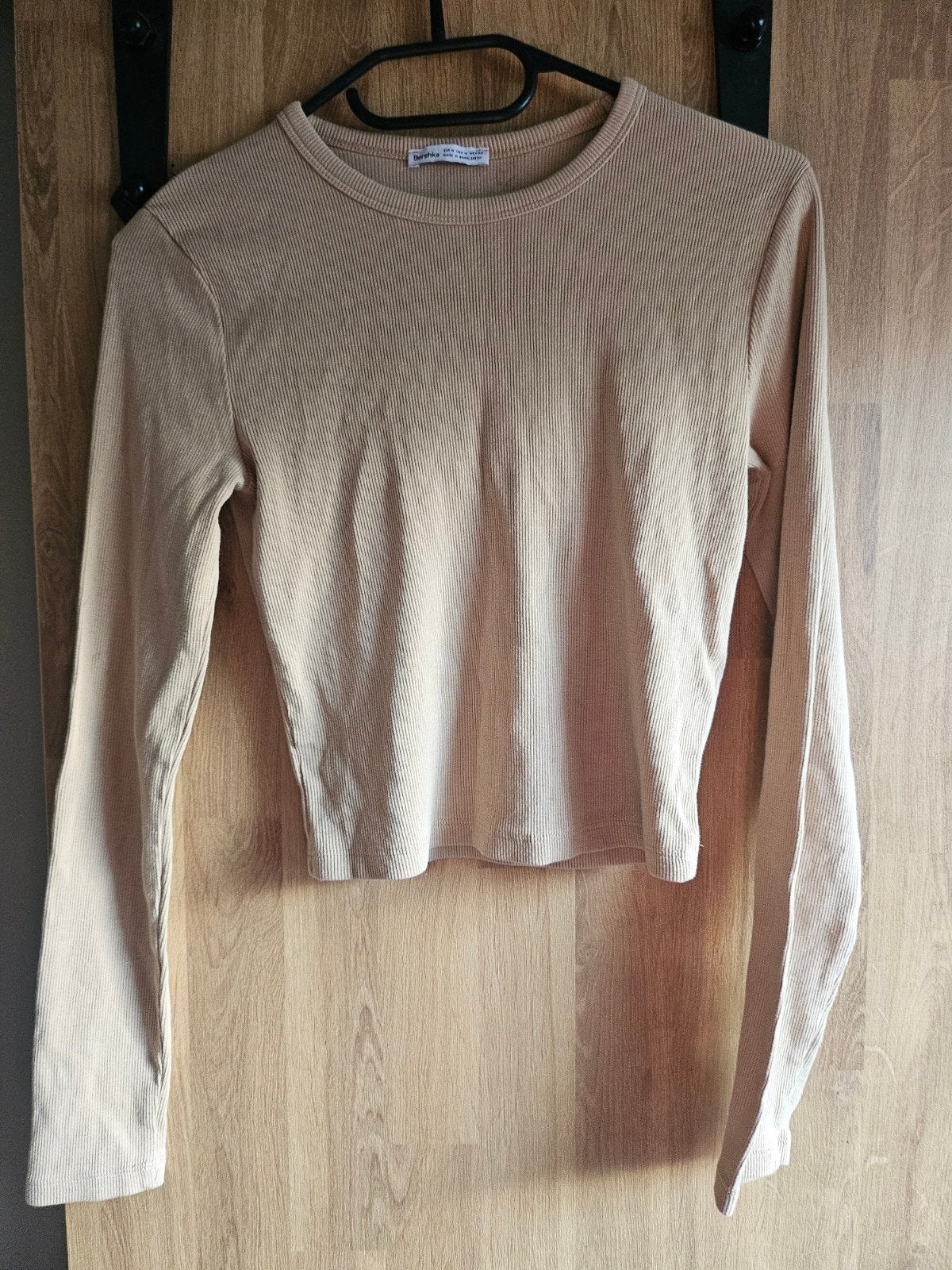 Bershka ribgebreide crop top met lange mouwen - Maat M, Bershka, Ophalen of Verzenden