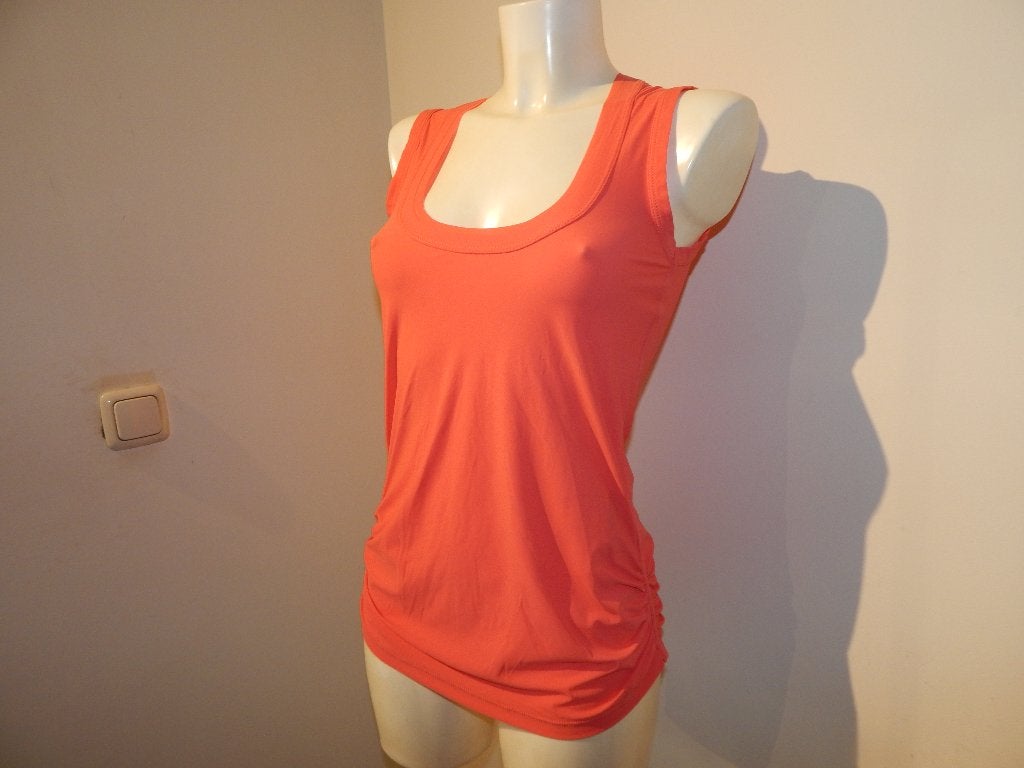 High Use travel stof top zilver merklabel gesmockt M, Maat 38/40 (M), Zo goed als nieuw, Roze, Zonder mouw