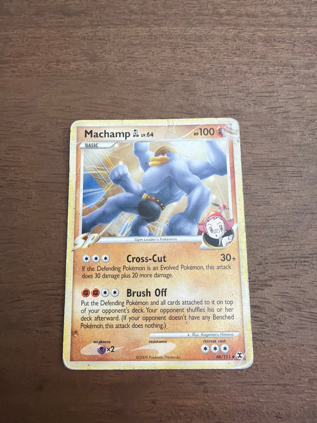 Machamp GL Lv.64 (RR 46) Rising Rivals - Mindere staat, Ophalen of Verzenden, Gebruikt, Losse kaart