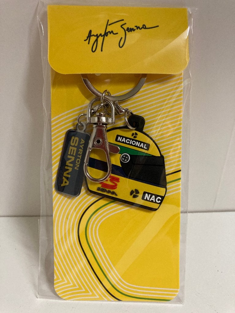 ✅ Ayrton Senna Sleutelhanger helmet Formule 1 1990 helm, Ophalen of Verzenden, Nieuw, Formule 1
