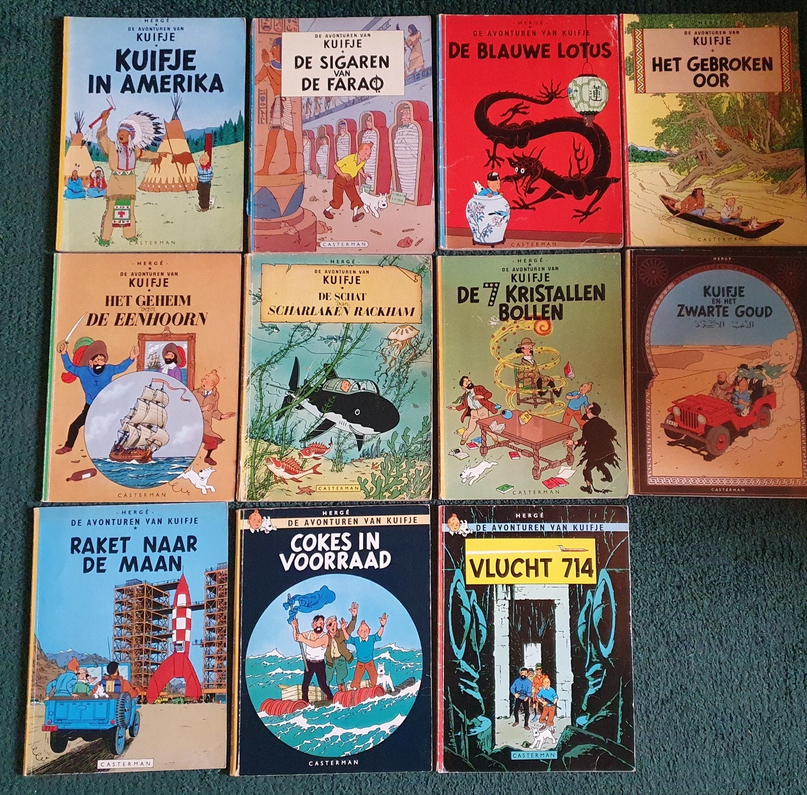 28 Kuifje stripboeken - verschillende drukken, mooie staat, Boeken, Complete serie of reeks, Ophalen of Verzenden, Gelezen, Hergé
