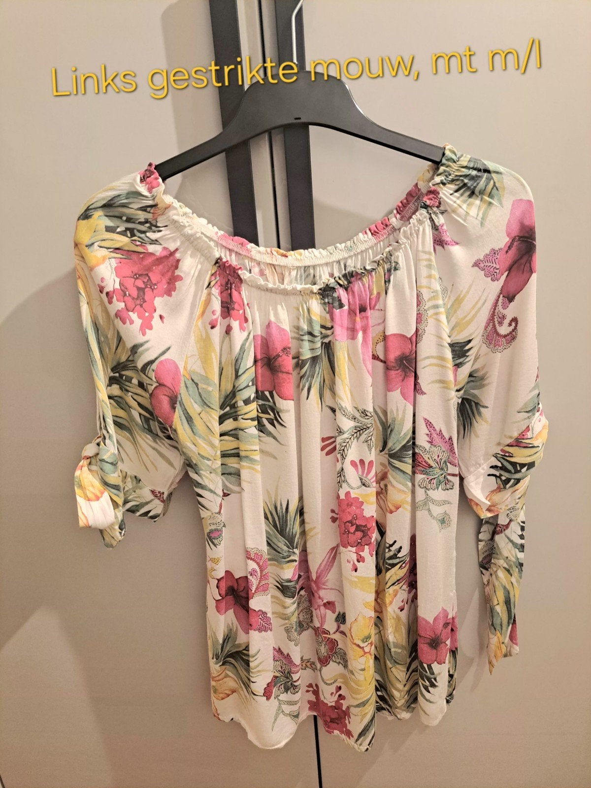 Mooie Carmen Ibiza style, Blouse mt m/lri, Kleding | Dames, Blouses en Tunieken, Maat 38/40 (M), Meerkleurig, Ophalen of Verzenden