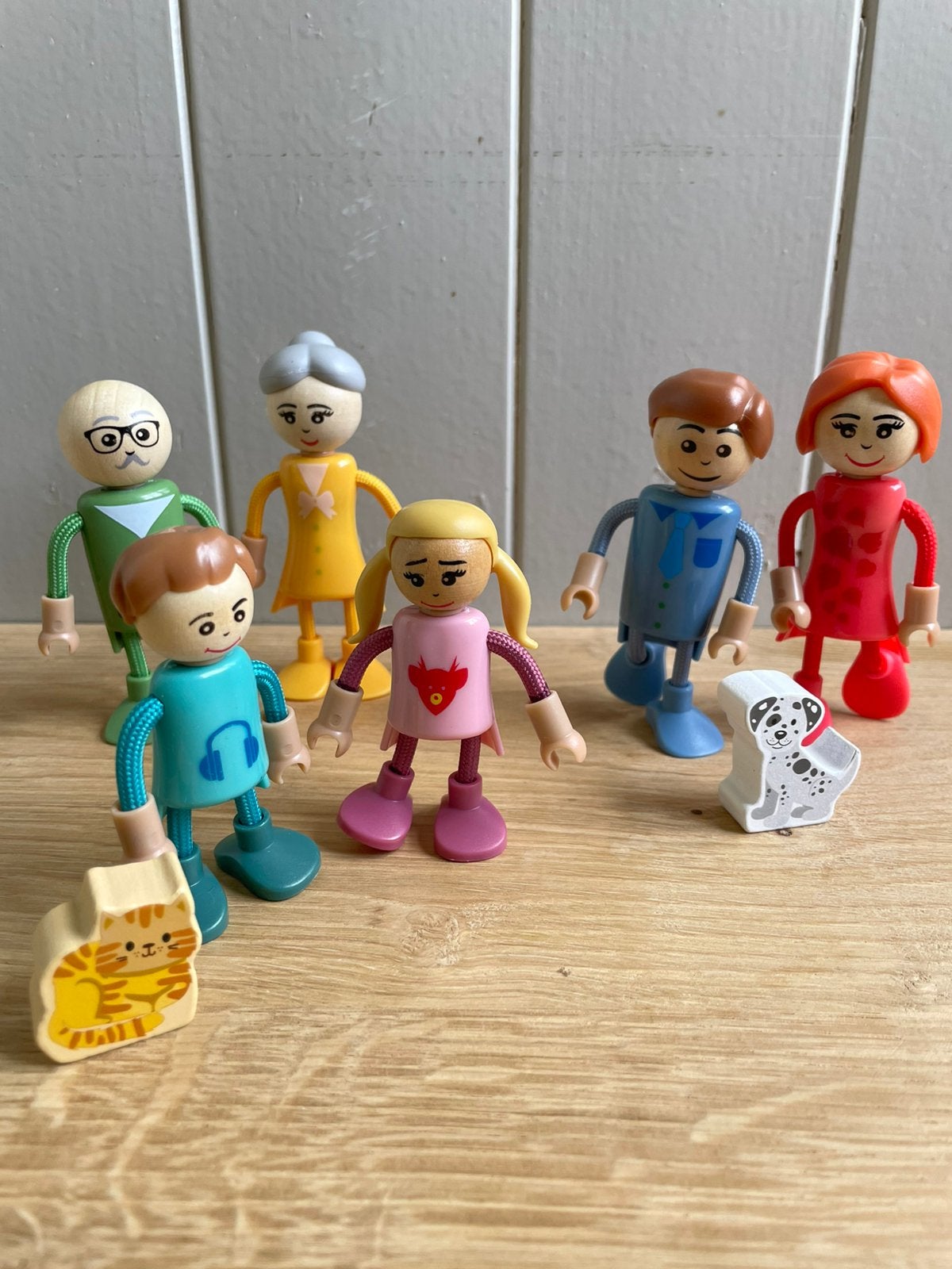 Playtive familie draad poppetjes figuren diertjes poppenhuis, Ophalen of Verzenden, Gebruikt