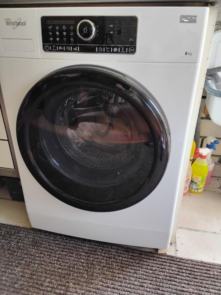 Whirlpool  wasmachine 8kg., 8 tot 10 kg, Ophalen, Zo goed als nieuw, 85 tot 90 cm