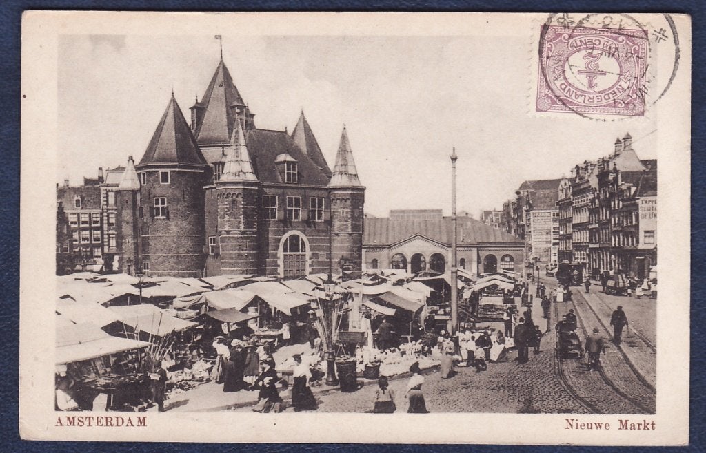 2 ansichtkaarten Amsterdam, Verzamelen, Ansichtkaarten | Nederland, Ophalen of Verzenden, Voor 1920, Noord-Holland