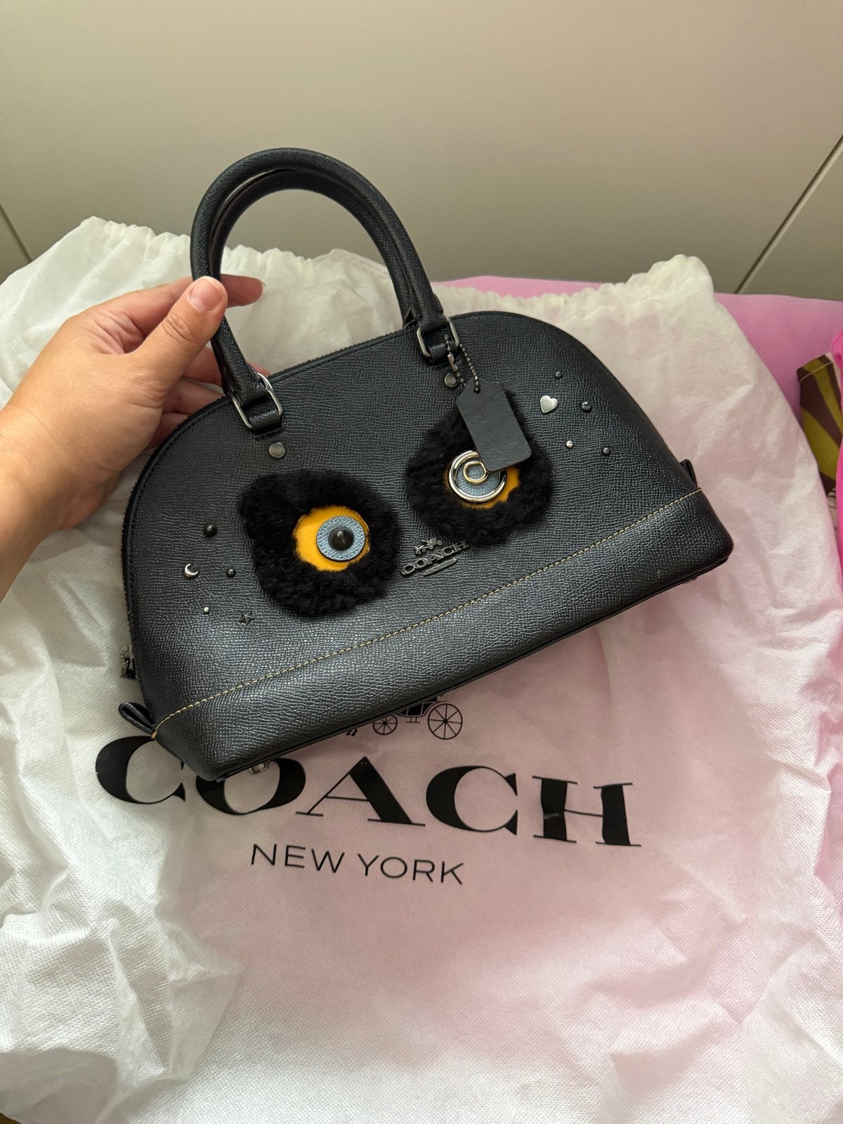 Coach Crossbody Handtas Zwart Owl Model Nieuw, Ophalen of Verzenden, Nieuw, Zwart, Handtas