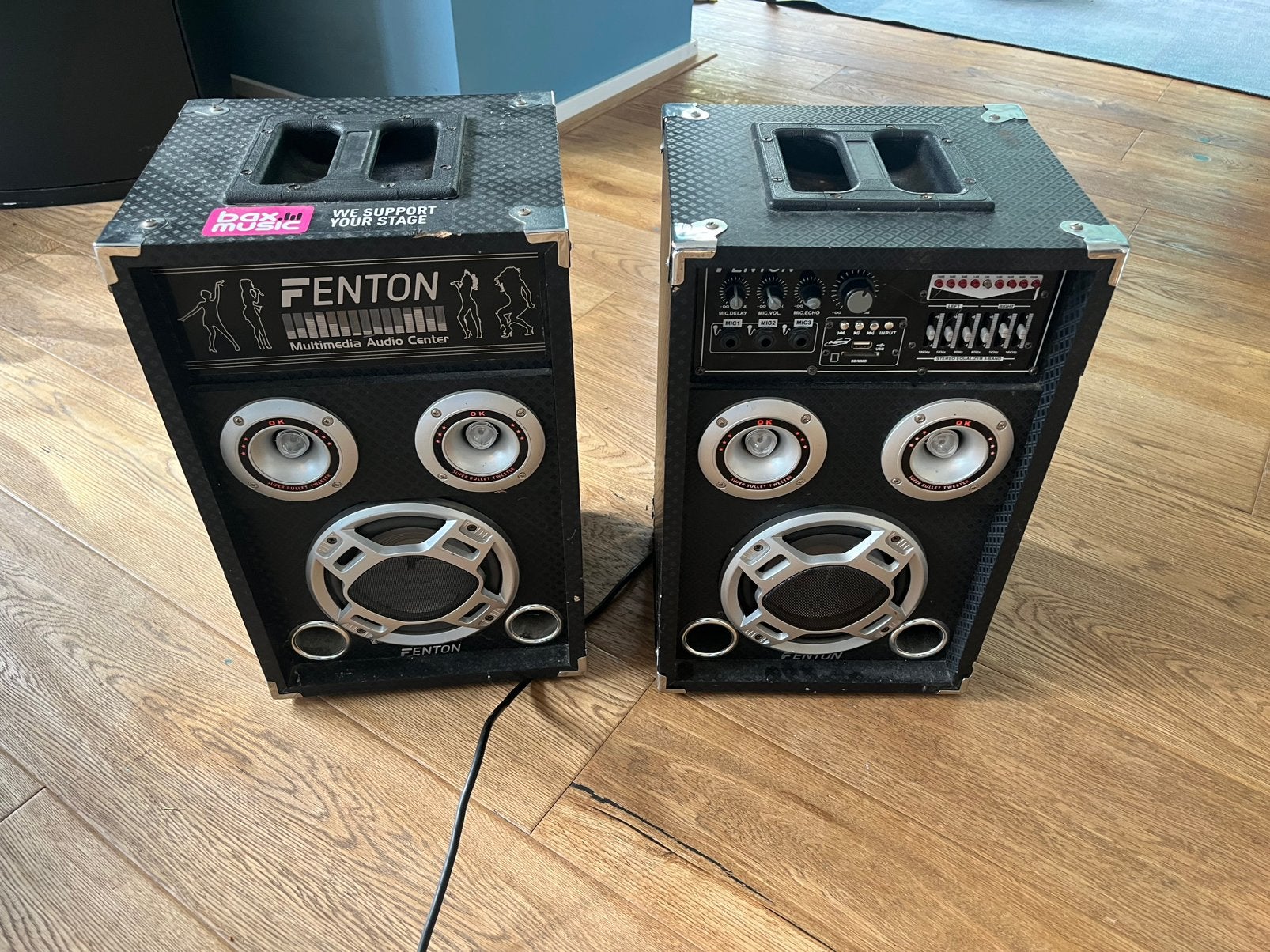Fenton KA-06, Actieve Partyspeakers, Karaoke set, 400W., Ophalen, Gebruikt, Complete set