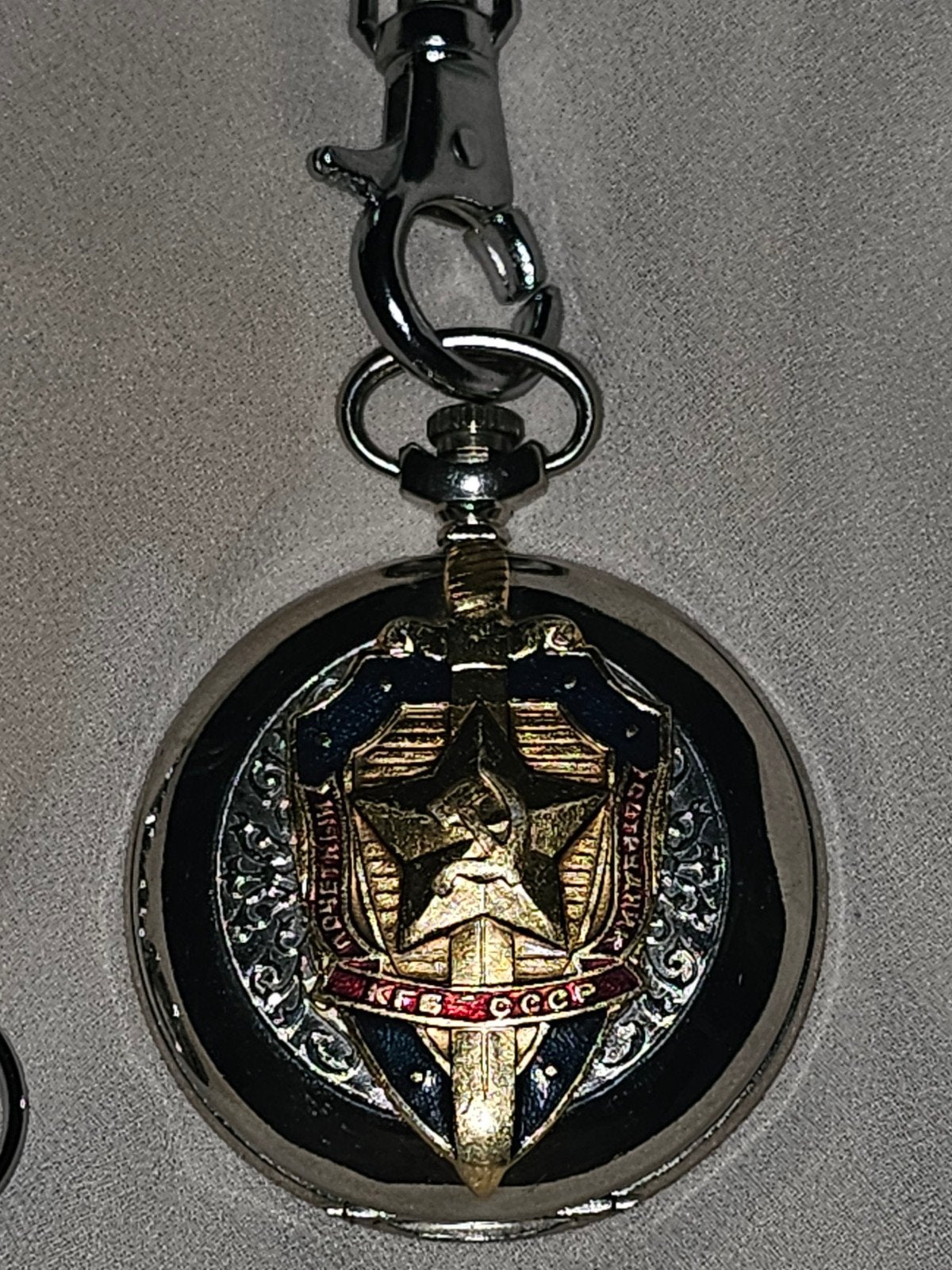 Vintage Zakhorloge is een Molnija- model met KGB CCCP Emblee, Ophalen of Verzenden, Staal, Overige merken