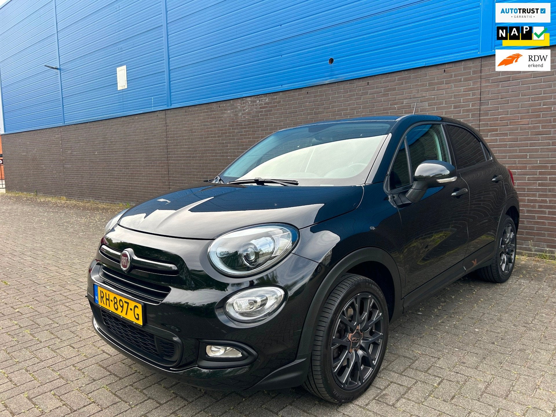Fiat 500 X 1.4 Turbo MultiAir S-Design | Automaat | Cruise |, Auto's, Gebruikt, 4 cilinders, Zwart, Origineel Nederlands