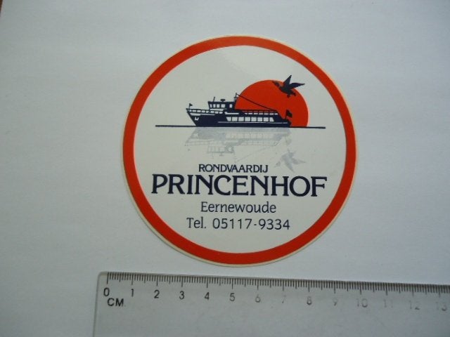 sticker oud Eernewoude PRINCENHOF tietjerksteradeel fries, Verzenden, Zo goed als nieuw, Bedrijf of Vereniging